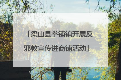 梁山县拳铺镇开展反邪教宣传进商铺活动