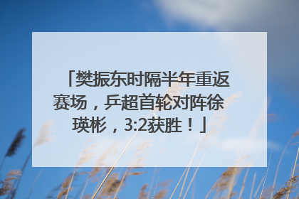 樊振东时隔半年重返赛场，乒超首轮对阵徐瑛彬，3:2获胜！
