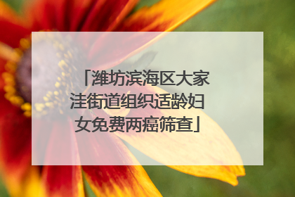 潍坊滨海区大家洼街道组织适龄妇女免费两癌筛查