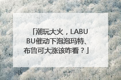 潮玩大火，LABUBU催动下泡泡玛特、布鲁可大涨该咋看？