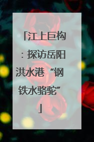 江上巨构：探访岳阳洪水港“钢铁水骆驼”