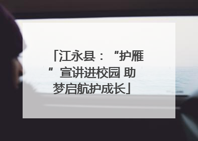 江永县：“护雁”宣讲进校园 助梦启航护成长