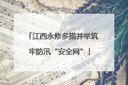 江西永修多措并举筑牢防汛“安全网”