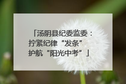 汤阴县纪委监委：拧紧纪律“发条” 护航“阳光中考”