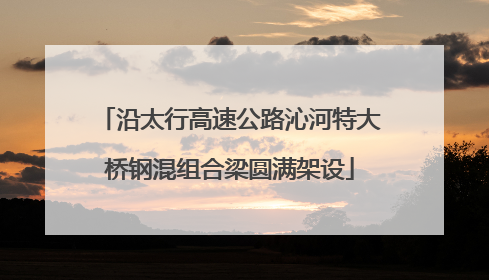 沿太行高速公路沁河特大桥钢混组合梁圆满架设