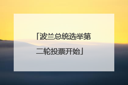 波兰总统选举第二轮投票开始