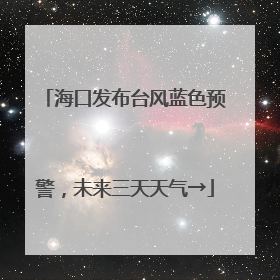 海口发布台风蓝色预警，未来三天天气→