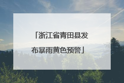 浙江省青田县发布暴雨黄色预警