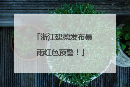 浙江建德发布暴雨红色预警！