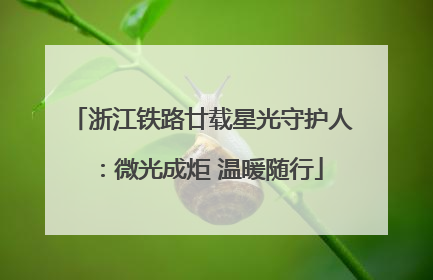 浙江铁路廿载星光守护人：微光成炬 温暖随行
