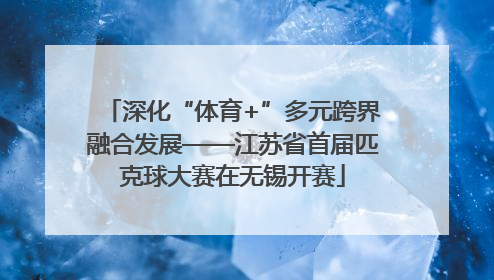深化“体育+”多元跨界融合发展——江苏省首届匹克球大赛在无锡开赛