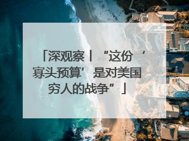 深观察丨“这份‘寡头预算’是对美国穷人的战争”