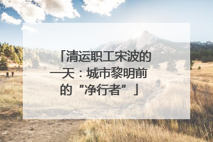 清运职工宋波的一天：城市黎明前的“净行者”