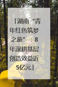 湖南“青年红色筑梦之旅”：8年深耕基层创造效益近5亿元