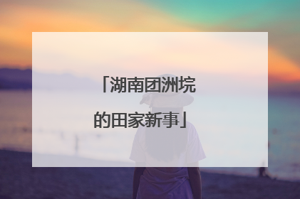 湖南团洲垸的田家新事