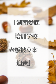 湖南娄底一培训学校老板被立案追责