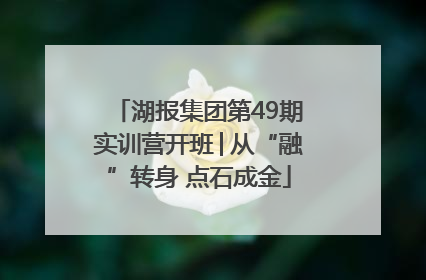 湖报集团第49期实训营开班│从“融”转身 点石成金