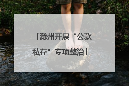 滁州开展“公款私存”专项整治