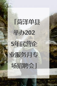 菏泽单县举办2025年民营企业服务月专场招聘会