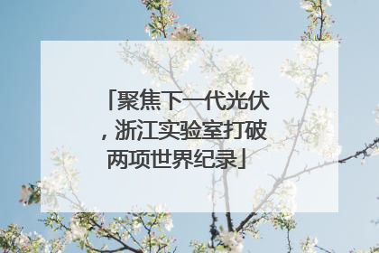 聚焦下一代光伏，浙江实验室打破两项世界纪录