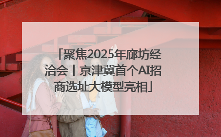 聚焦2025年廊坊经洽会丨京津冀首个AI招商选址大模型亮相