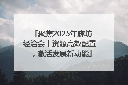 聚焦2025年廊坊经洽会丨资源高效配置，激活发展新动能