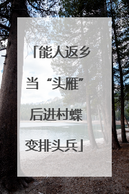能人返乡当“头雁” 后进村蝶变排头兵