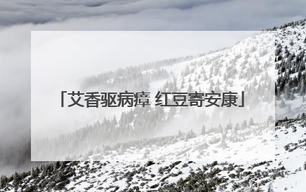 艾香驱病瘴 红豆寄安康