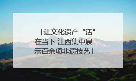 让文化遗产“活”在当下 江西集中展示百余项非遗技艺