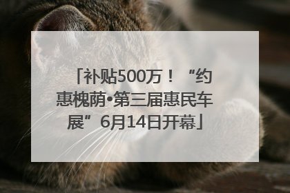 补贴500万！“约惠槐荫•第三届惠民车展”6月14日开幕
