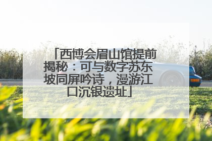 西博会眉山馆提前揭秘：可与数字苏东坡同屏吟诗，漫游江口沉银遗址