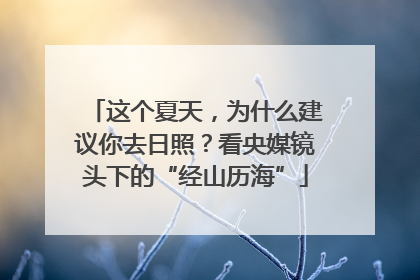这个夏天，为什么建议你去日照？看央媒镜头下的“经山历海”