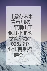 豫荐未来 青春启航！平顶山工业职业技术学院举办2025届毕业生夏季招聘会
