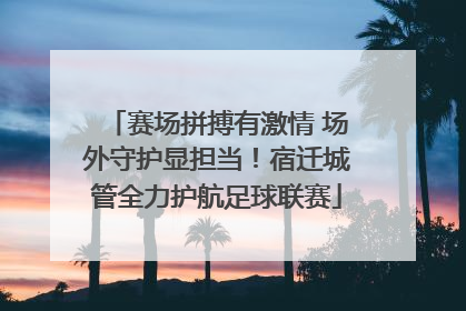 赛场拼搏有激情 场外守护显担当！宿迁城管全力护航足球联赛