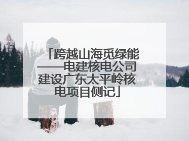 跨越山海觅绿能——电建核电公司建设广东太平岭核电项目侧记