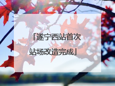 遂宁西站首次站场改造完成
