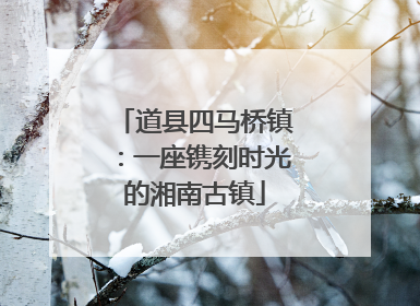 道县四马桥镇：一座镌刻时光的湘南古镇