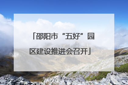 邵阳市“五好”园区建设推进会召开