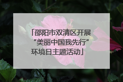 邵阳市双清区开展“美丽中国我先行”环境日主题活动