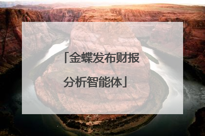 金蝶发布财报分析智能体