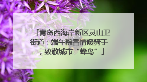 青岛西海岸新区灵山卫街道：端午粽香情暖骑手，致敬城市“蜂鸟”