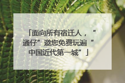 面向所有宿迁人，“通仔”邀您免费玩遍“中国近代第一城”