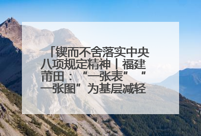 锲而不舍落实中央八项规定精神丨福建莆田：“一张表”“一张图”为基层减轻“数字负担”