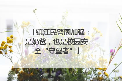 镇江民警周加强：是奶爸，也是校园安全“守望者”
