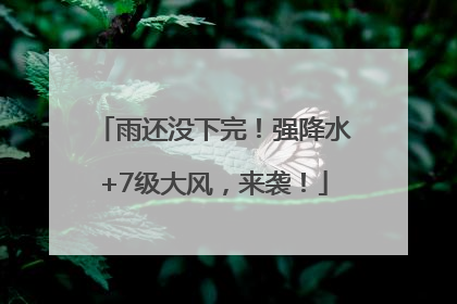 雨还没下完！强降水+7级大风，来袭！