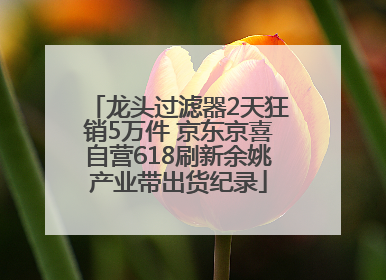 龙头过滤器2天狂销5万件 京东京喜自营618刷新余姚产业带出货纪录