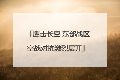 鹰击长空 东部战区空战对抗激烈展开