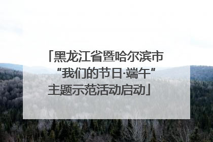 黑龙江省暨哈尔滨市“我们的节日·端午”主题示范活动启动