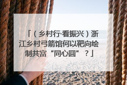 （乡村行·看振兴）浙江乡村弓箭馆何以靶向绘制共富“同心圆”？