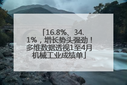 16.8%、34.1%，增长势头强劲！多维数据透视1至4月机械工业成绩单